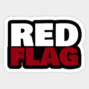 Red Flag Typography Sticker